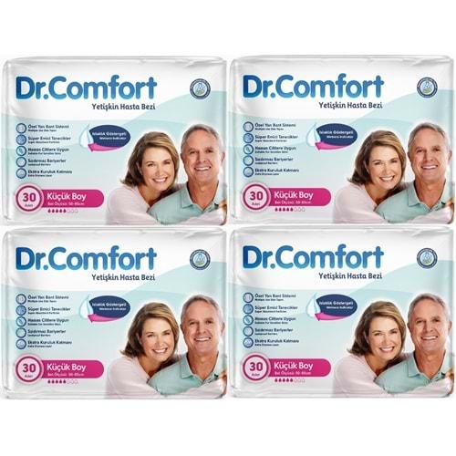 Dr.Comfort Yetişkin Hasta Bezi Bel Bantlı Tekstil Yüzeyli S - Küçük - Small 120 Adet (4PK*30)