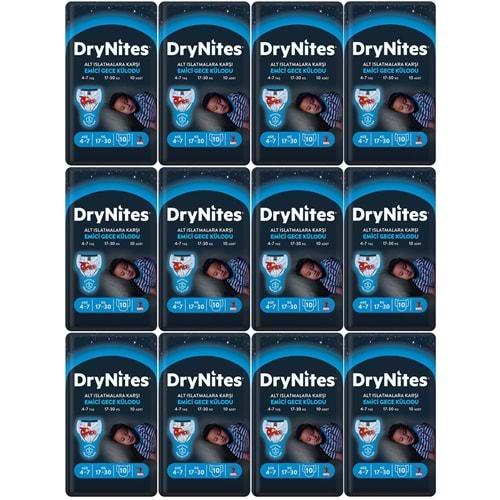 Drynites Emici Gece Külodu/Külot Bez Erkek 4-7Yaş 17-30KG Small 120Adet 12PK*10 AltIslatmalara Karşı