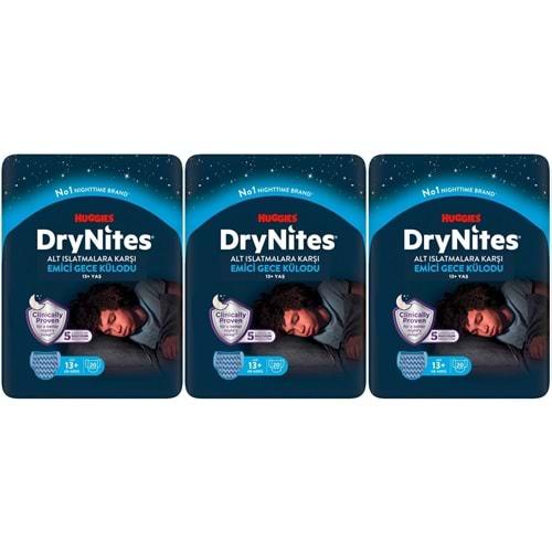 Drynites Emici Gece Külodu/Külot Bez Erkek 13+ Yaş (48-60KG) X Large 60 Adet Mega Pk (3PK*20)