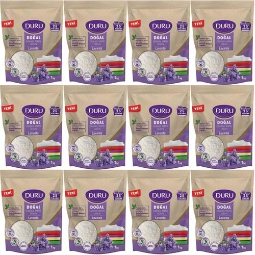 Duru Doğal Granül Matik Sabun Tozu Lavanta 12KG (12PK*1) (300 Yıkama)