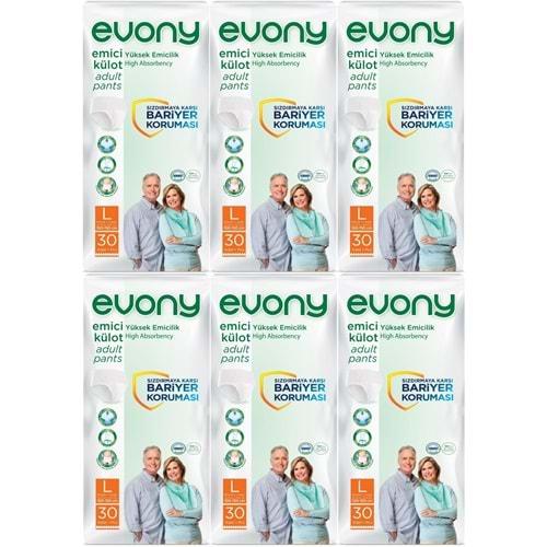 Evony Hasta Bezi Yetişkin Emici Külot L - Büyük - Large 180 Adet (6PK*30)