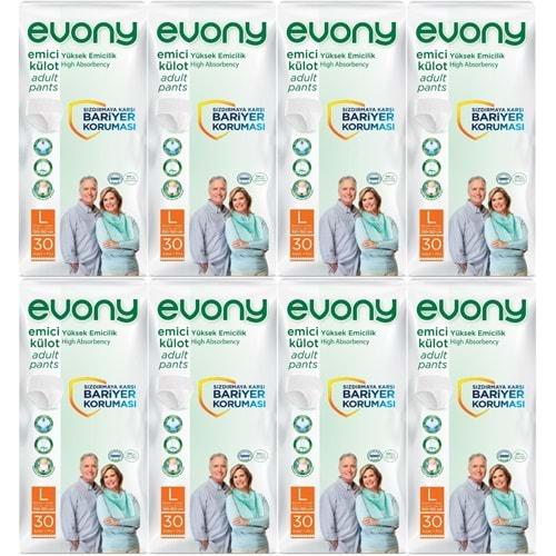 Evony Hasta Bezi Yetişkin Emici Külot L - Büyük - Large 240 Adet (8PK*30)