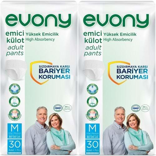 Evony Hasta Bezi Yetişkin Emici Külot M - Orta - Medium 60 Adet (2PK*30)