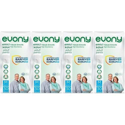 Evony Hasta Bezi Yetişkin Emici Külot M - Orta - Medium 120 Adet (4PK*30)