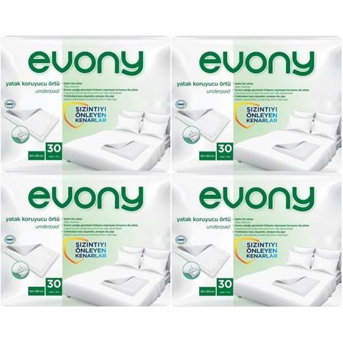 Evony Hasta Yatak Koruyucu Örtü 60*90CM 120 Adet (4PK*30) (Kaymaz Özellikli)
