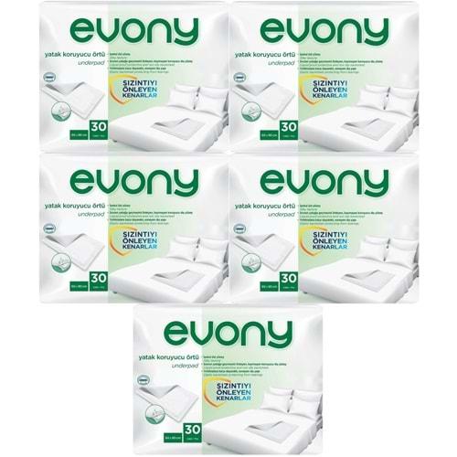 Evony Hasta Yatak Koruyucu Örtü 60*90CM 150 Adet (5PK*30) (Kaymaz Özellikli)
