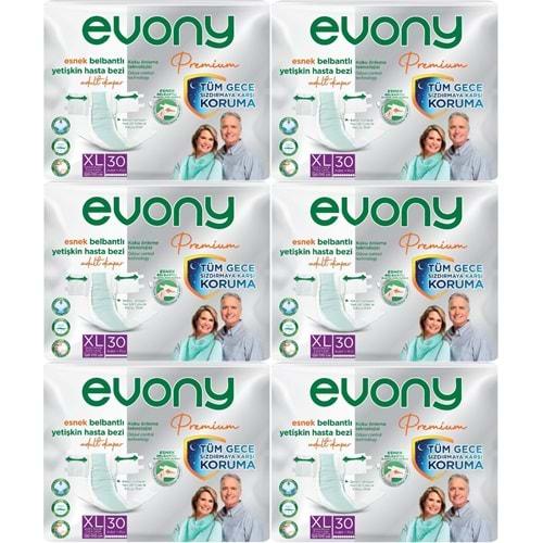 Evony Premium Hasta Bezi Yetişkin Bel Bantlı Tekstil Yüzey Ekstra Büyük (XL) 180 Adet