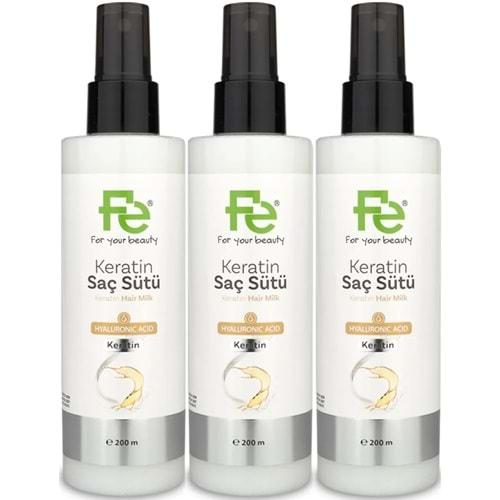 Fe Keratin Saç Sütü 200ML (3 Lü Set)