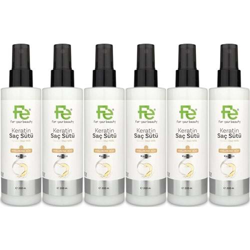 Fe Keratin Saç Sütü 200ML (6 Lı Set)