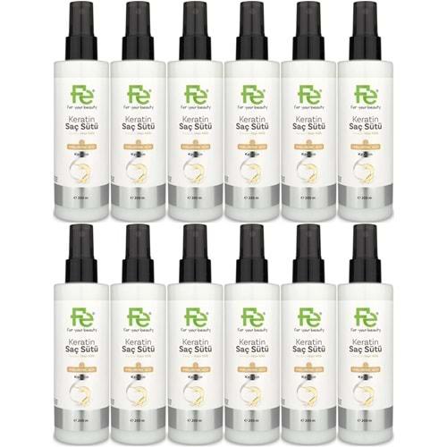 Fe Keratin Saç Sütü 200ML (12 Li Set)