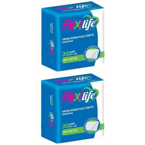 Flexi Life Hasta Alt Açma Yatak Koruyucu Örtü 60*90CM Klasik 60 Adet (2Pk*30)