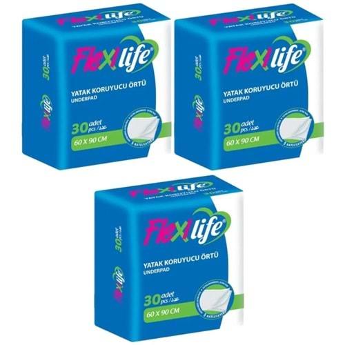 Flexi Life Hasta Alt Açma Yatak Koruyucu Örtü 60*90CM Klasik 90 Adet (3Pk*30)