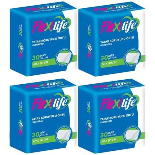 Flexi Life Hasta Alt Açma Yatak Koruyucu Örtü 60*90CM Klasik 120 Adet (4Pk*30)