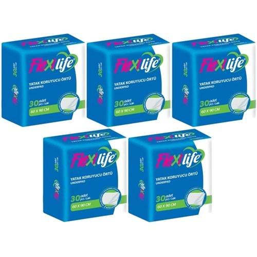Flexi Life Hasta Alt Açma Yatak Koruyucu Örtü 60*90CM Klasik 150 Adet (5Pk*30)