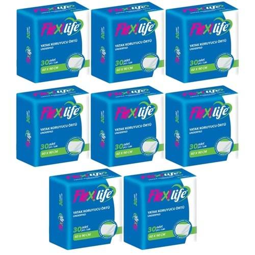 Flexi Life Hasta Alt Açma Yatak Koruyucu Örtü 60*90CM Klasik 240 Adet (8Pk*30)