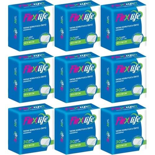 Flexi Life Hasta Alt Açma Yatak Koruyucu Örtü 60*90CM Klasik 270 Adet (9Pk*30)