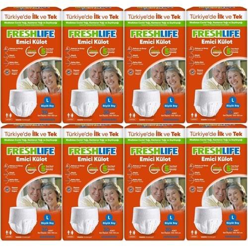 FreshLife Emici Külot Hasta Bezi Large - Büyük - L 240 Adet (8PK*30)