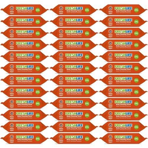Freshlife Hasta Vücut Temizleme Islak Mendil Havlu 50 Yaprak XL (36 Lı Set)