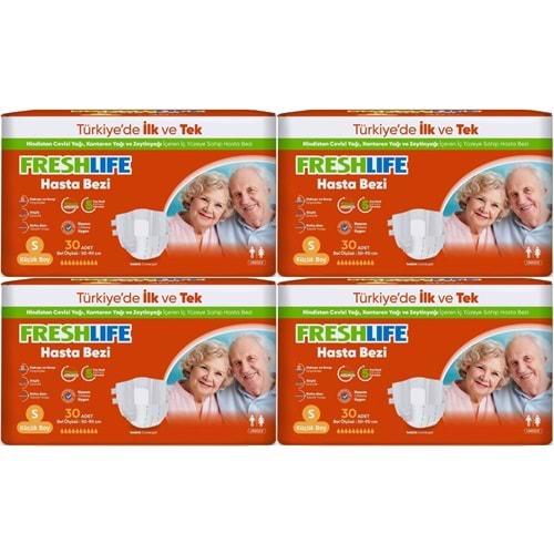 FreshLife Yetişkin Hasta Bezi Bel Bantlı S - Küçük - Small 120 Adet (4PK*30)