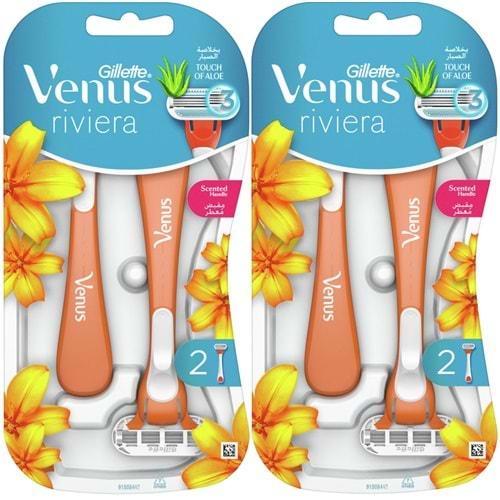 Gillette Venus Riviera Kullan At Kadın Tıraş Bıçağı 4 Lü Set (2PK*2)