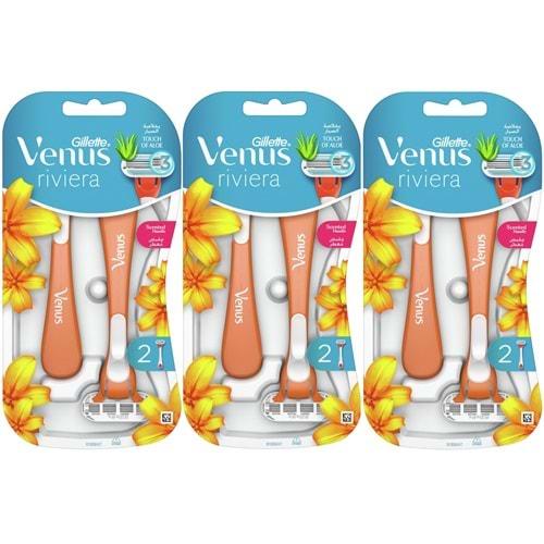 Gillette Venus Riviera Kullan At Kadın Tıraş Bıçağı 6 Lı Set (3PK*2)