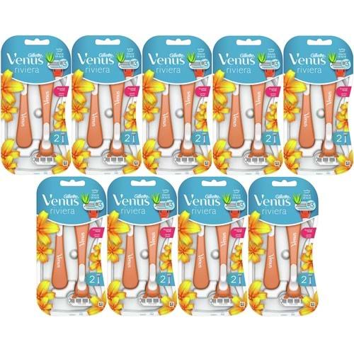 Gillette Venus Riviera Kullan At Kadın Tıraş Bıçağı 18 Li Set (9PK*2)