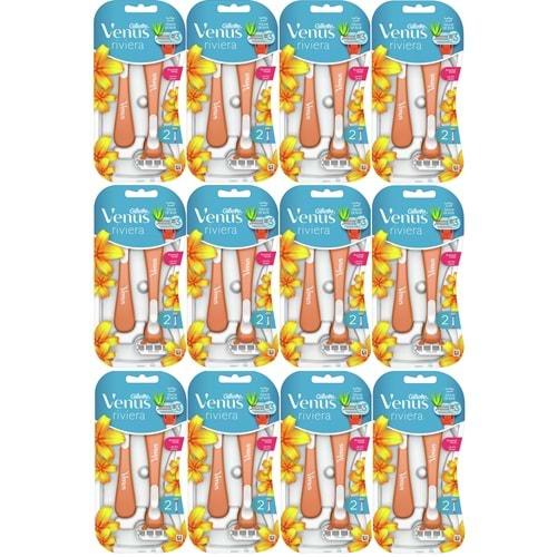 Gillette Venus Riviera Kullan At Kadın Tıraş Bıçağı 24 Lü Set (12PK*2)
