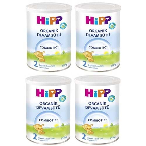 Hipp Organik Combiotic Bebek Sütü 350GR No:2 (4 Lü Set)