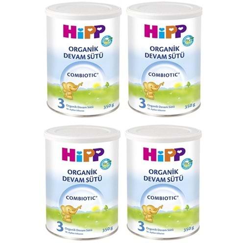 Hipp Organik Combiotic Bebek Sütü 350GR No:3 (4 Lü Set)