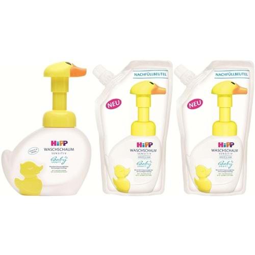 Hipp Babysanft Bebek/Çoçuk El Yıkama Köpüğü 250ML (1 Pompalı+2 Yedek) Avantaj Paket