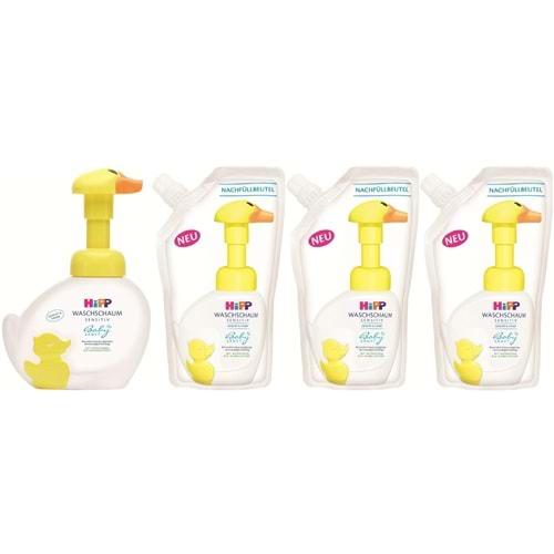 Hipp Babysanft Bebek/Çoçuk El Yıkama Köpüğü 250ML (1 Pompalı+3 Yedek) Avantaj Paket