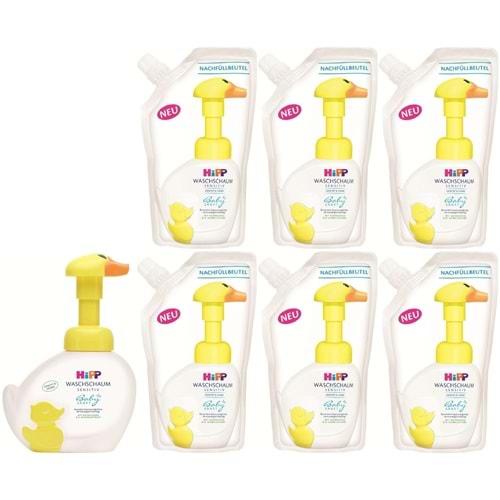 Hipp Babysanft Bebek/Çoçuk El Yıkama Köpüğü 250ML (1 Pompalı+6 Yedek) Avantaj Paket