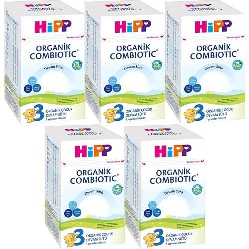 Hipp Organik Combiotic Bebek Devam Sütü 800GR No:3 (9. Aydan İtibaren) (5 Li Set)