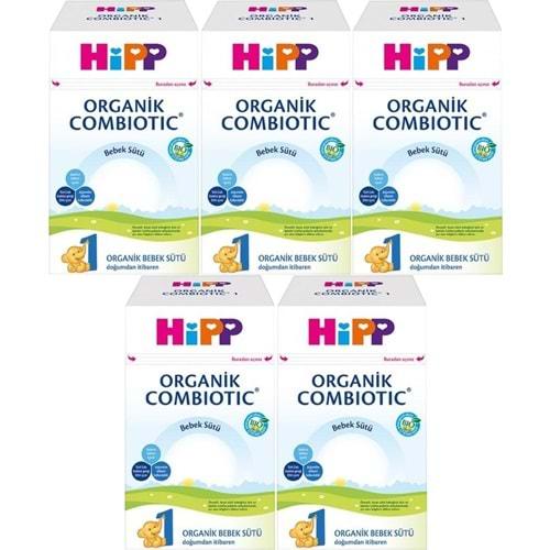 Hipp Organik Combiotic Bebek Sütü 800GR No:1 (0-6 Ay) (5 Li Set)