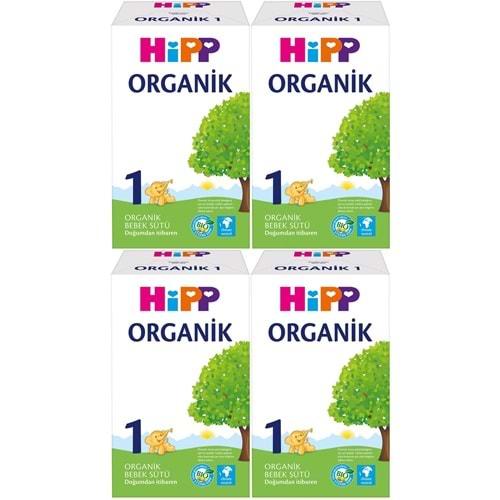 Hipp Organik Bebek Sütü 600GR No:1 (1. Aydan İtibaren) (4 Lü Set)