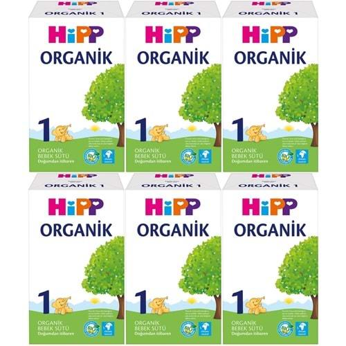 Hipp Organik Bebek Sütü 600GR No:1 (1. Aydan İtibaren) (6 Lı Set)
