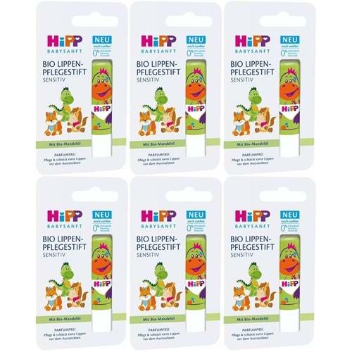 Hipp Babysanft Organik Dudak Nemlendiricisi Ultra Sensıtıv 4.8GR (Yeşil) (6 Lı Set)