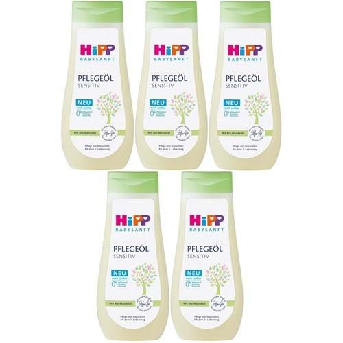 Hipp Babysanft Bebek Bakım Yağı/Pelegeöl Sensıtıv 200ML (5 Li Set)