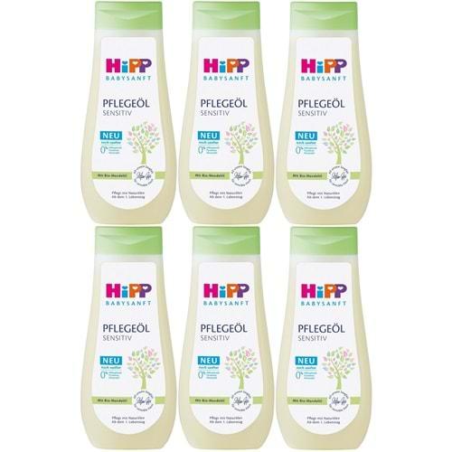 Hipp Babysanft Bebek Bakım Yağı/Pelegeöl Sensıtıv 200ML (6 Lı Set)