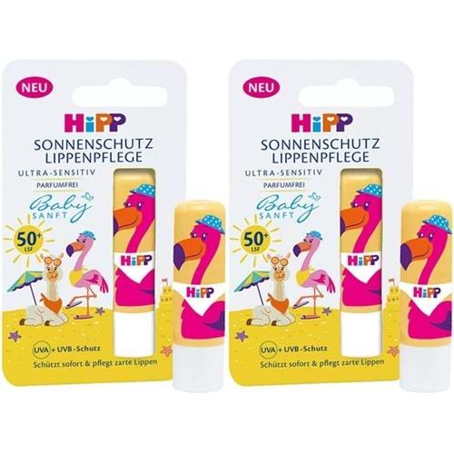 Hipp Babysanft Güneş Koruyucu Dudak Nemlendiricisi Ultra Sensıtıv 4.8GR (Sarı-Pembe) (2 Li Set)