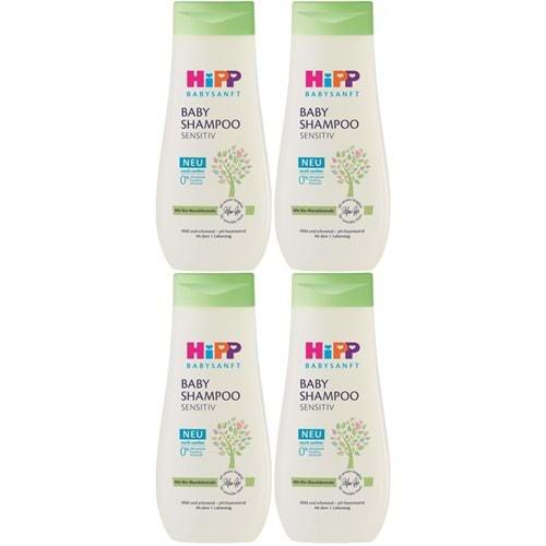 Hipp Babysanft Bebek Şampuanı (Baby Shanmpoo) Sensıtıv 200ML (4 Lü Set)