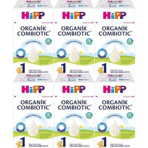 Hipp Organik Combiotic Bebek Sütü 600GR No:1 (0-6 Ay) (6 Lı Set)