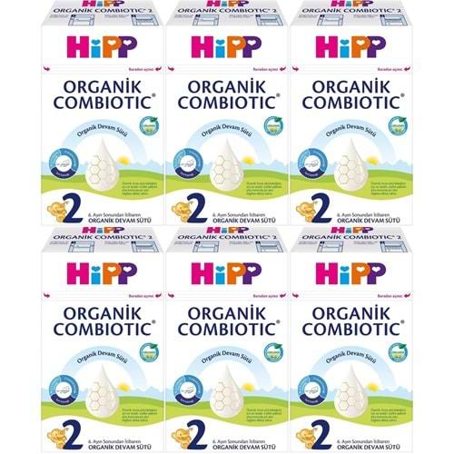 Hipp Organik Combiotic Devam Sütü 600GR No:2 (6-12 Ay) (6 Lı Set)