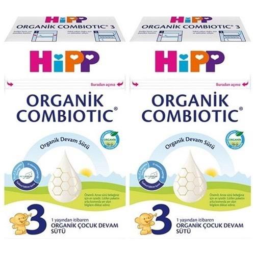 Hipp Organik Combiotic Devam Sütü 600GR No:3 (1 Yaşından İtibaren) (2 Li Set)
