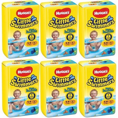 Huggıes Little Swımmers Mayo Bebek Bezi Beden:5-6 (12-18KG) 66 Adet (6PK*11)