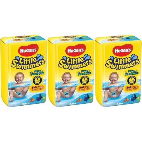 Huggıes Little Swımmers Mayo Bebek Bezi Beden:5-6 (12-18KG) 33 Adet (3PK*11)
