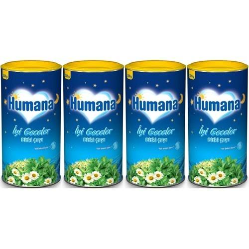 Humana İyi Geceler Çayı 200GR (Melisa Yağı İçeren Karışık Bitki İçecek Tozu) (4 Lü Set)