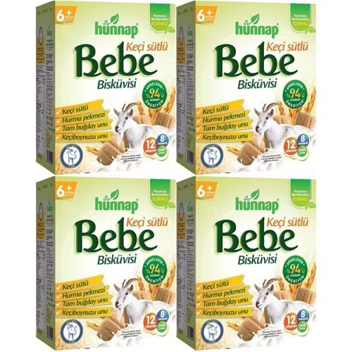 Hünnap Bebe Bisküvisi Keçi Sütlü 400GR 4 lü Set (Toplam 1600GR)