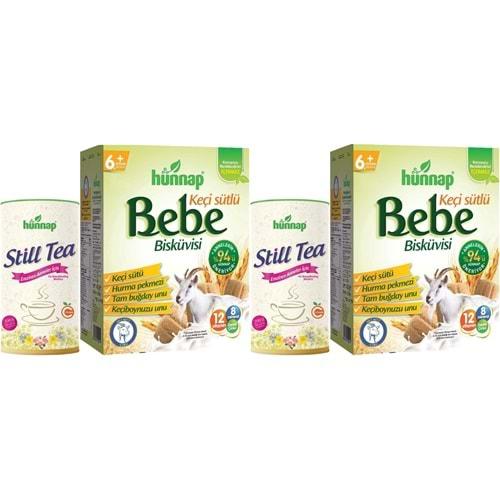 Hünnap Still Tea Emziren Anneler İçin Süt Arttırıcı İçecek 200GR + Bebe Bisküvisi 400GR (4 Lü Set)