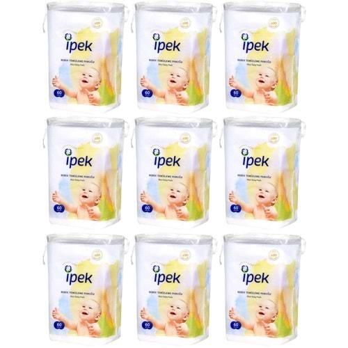 İpek Bebek Temizleme Pamuğu 540 Adet (9Pk*60)